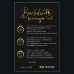 Chasse Bachelorette Faux Gold sur mesure<br><div class="desc">Belle Bachelorette personnalisable Jeu de chasse au trésor! Vous pouvez le personnaliser avec vos jeux,  les points et le nom de la mariée.</div>