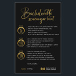 Chasse Bachelorette Faux Gold sur mesure<br><div class="desc">Belle Bachelorette personnalisable Jeu de chasse au trésor! Vous pouvez le personnaliser avec vos jeux,  les points et le nom de la mariée.</div>
