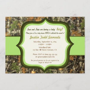 Chasse Camo Baby Shower Invitation