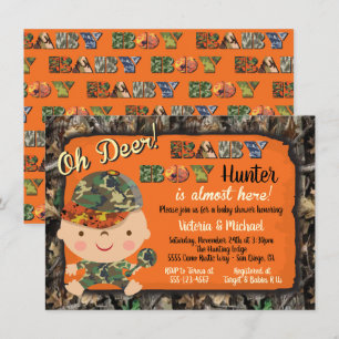 Chasse Camo Baby Shower Invitations