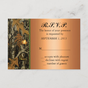 Chasse Camo Wedding Invitation RSVP