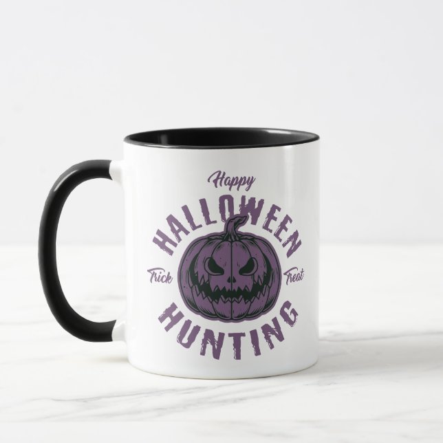 Chasse Citrouille Halloween Mug - Éffrayant Trick (Gauche)