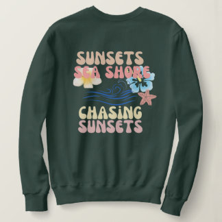 Chasse couchers de soleil imprimé Sweat