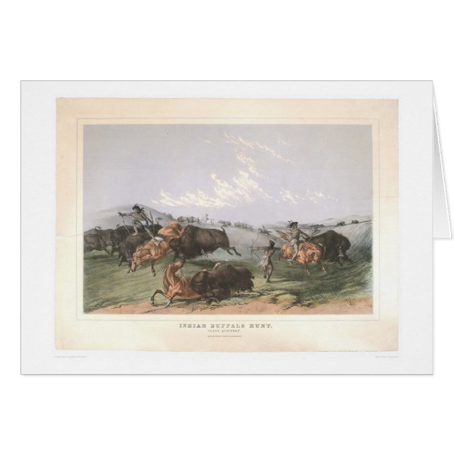 Chasse de Buffalo indien : "Quarts étroits" (Devant horizontal)