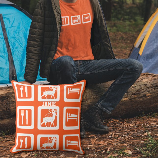 Chasse de sommeil pour manger personnalisé Coussin (Créateur téléchargé)