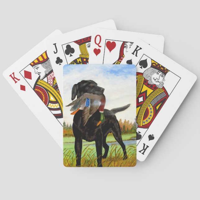 Chasse Dog Peinture Cartes de Jeu (dos)