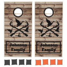 Chasse Duck Deer Rack Rifle Nom personnalisable