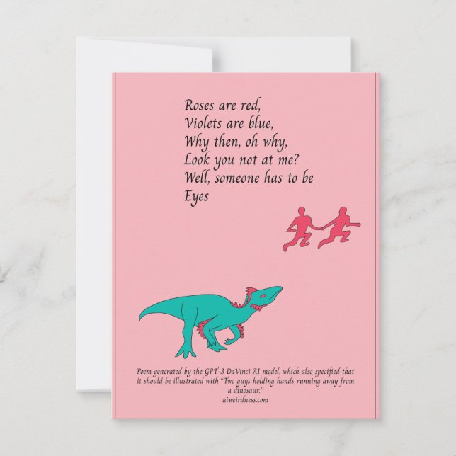 Chassé par la carte générée par l'IA de dinosaure (Devant)