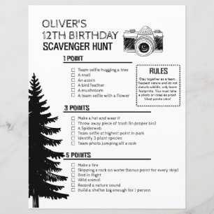 Chasse Photo Extérieure Scavenger, Jeu d'Anniversa