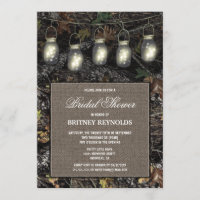 Chasse Rustique Camo Bridal Shower Invitations