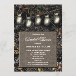 Chasse Rustique Camo Bridal Shower Invitations
