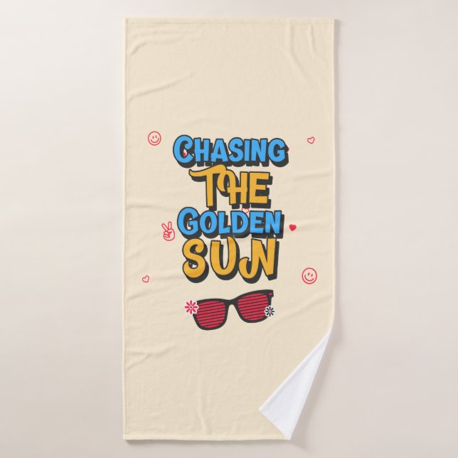 Chasser le soleil d'or (Serviette de bain)