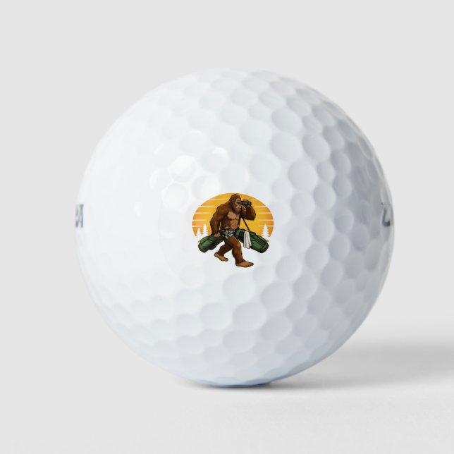Chasseur de balles de golf drôle Bigfoot Cadeau de (Devant)