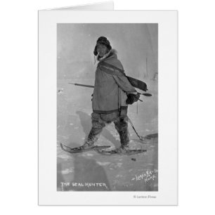 Chasseur de phoque de l'Alaska avec raquettes Phot