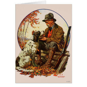 Chasseur et épagneul