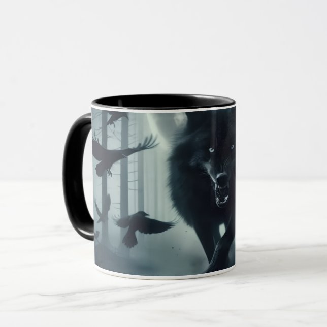 Chasseur solitaire Café Mug (Devant gauche)
