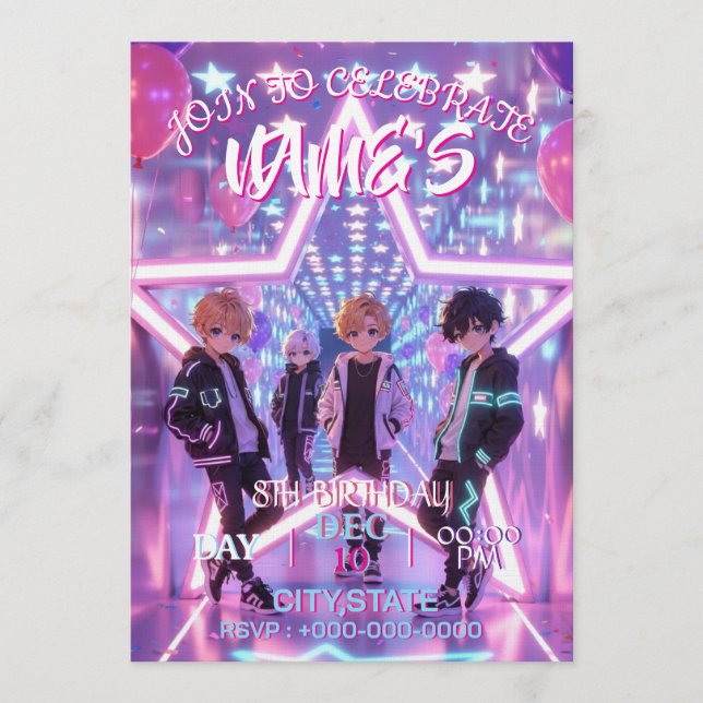 Chasseurs de démons inspirés de la KPOP Invitation (Devant)