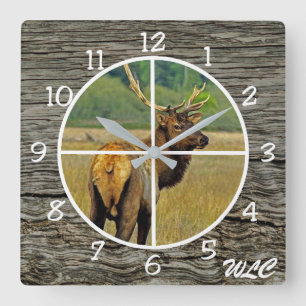 Chasseurs Horloge Elk dans Crosshairs personnalisa