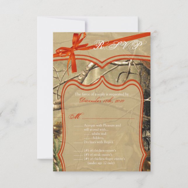 Chasseurs Mariages de carte R.S.V.P. 3,5x5 (Devant)