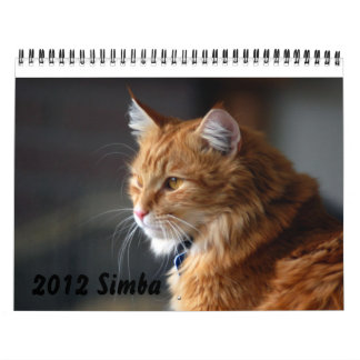 Chat 2012 de calendrier
