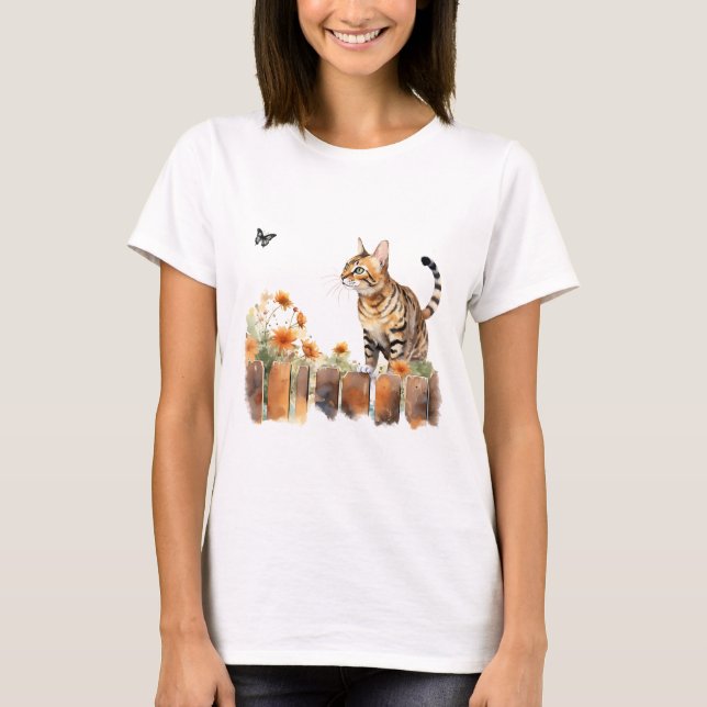 Chat 3 en T-shirt automne (Devant)