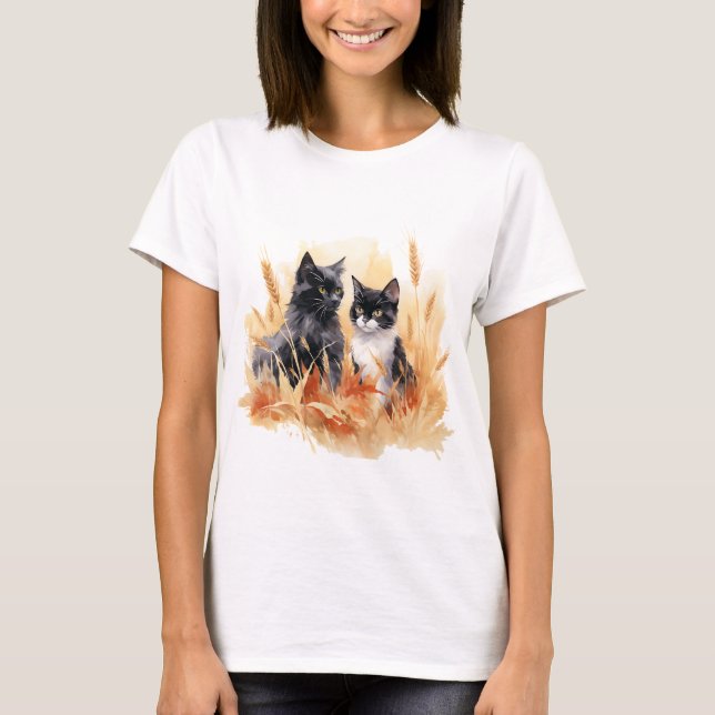 Chat 5 en T-Shirt d'automne (Devant)