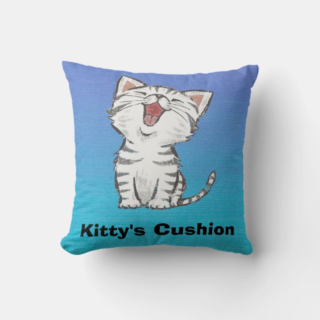 Chat à coussin Kitty, coussin Kitten lancer oreill (Recto)