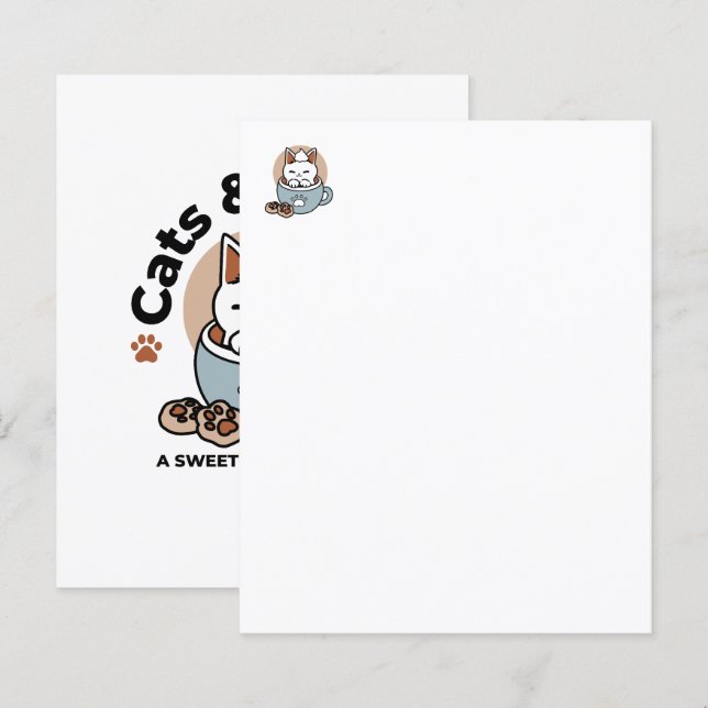 Chat adorable en Mug Conception de vacances - Chat (Devant / Derrière)