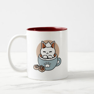 Chat adorable en Mug Conception de vacances - Chat