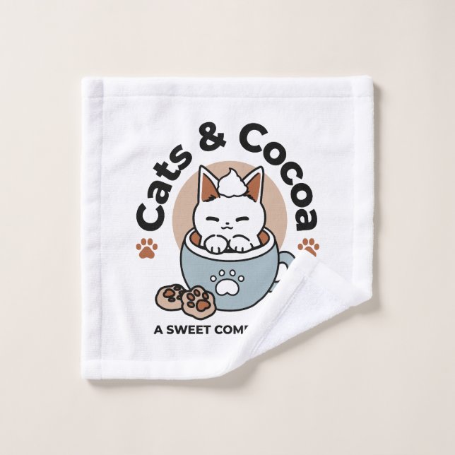 Chat adorable en Mug Conception de vacances - Chat (Gant de toilette)