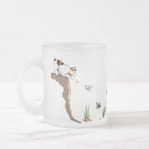 Chat Aller Pêcher Translucide Mug Frosted