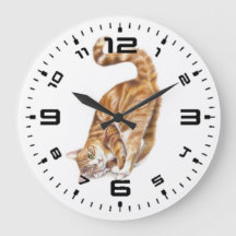 Chat amour Mur Acrylique Horloge
