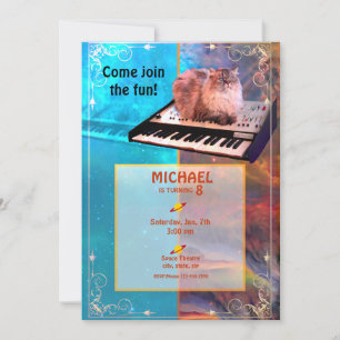 chat Amusant Invitation d'anniversaire