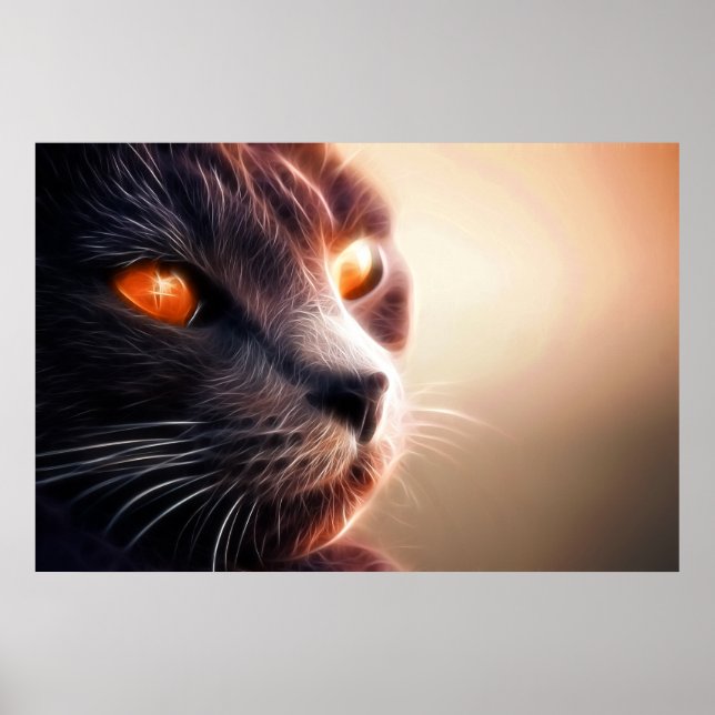 Chat Animal Photo Nature Wall Poster (Devant)