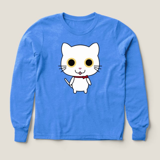 Chat Anthropomorphe Blanc Clipart (Motif recto)