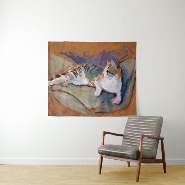 Chat, août Tapisserie Macke (En situation (horizontale))