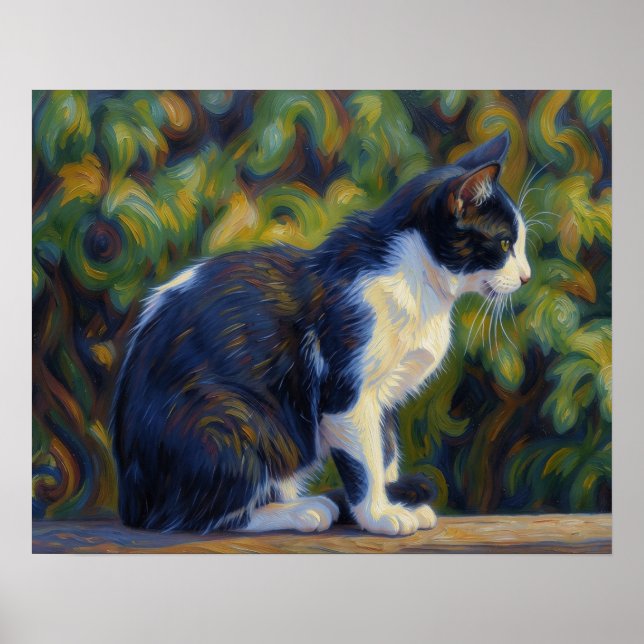 Chat Art Chat Smoking Poster (Devant)
