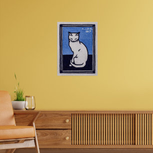 chat assis par Julie de Graag Poster