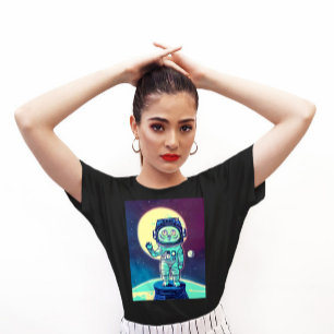 CHAT ASTRONAUT CHAT FUNNY T-SHIRTS