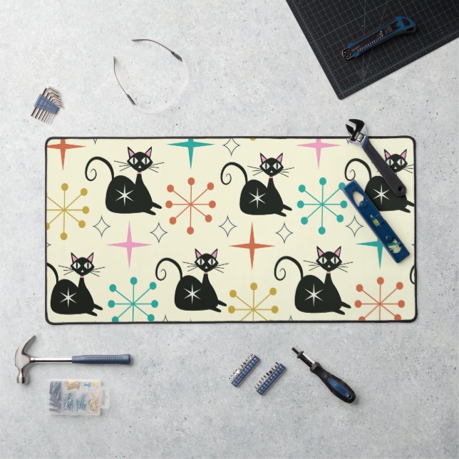 Chat atomique du milieu du siècle avec Starburst (Poste de travail)