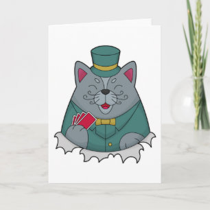 Chat au poker avec des cartes de poker