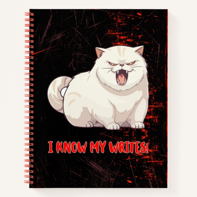 Chat avec Attitude jeu de mots amusant journal réd (Devant)