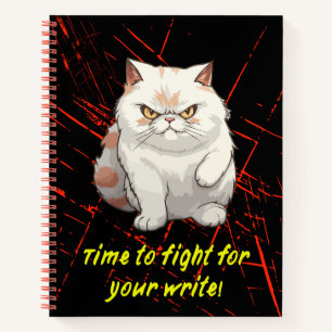 Chat avec Attitude Pun Fun journal carnet