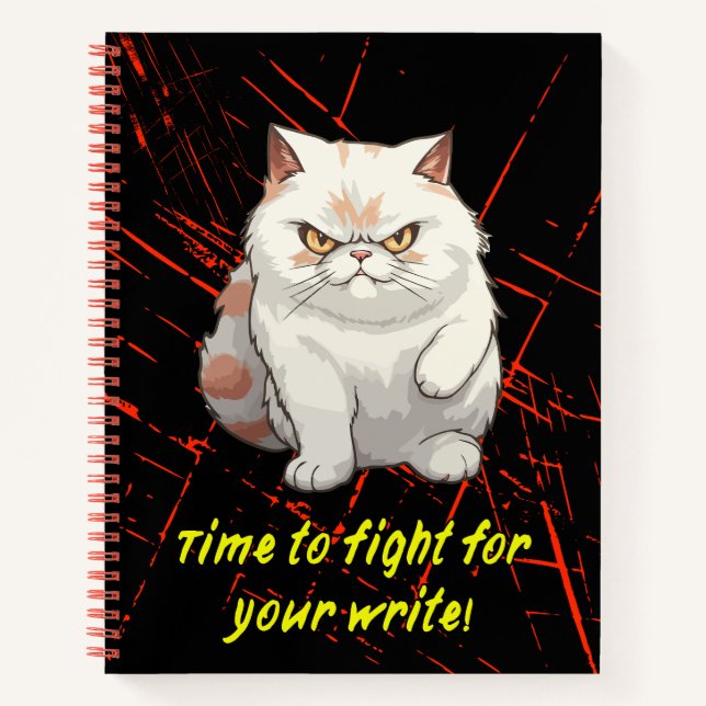 Chat avec Attitude Pun Fun journal carnet (Devant)