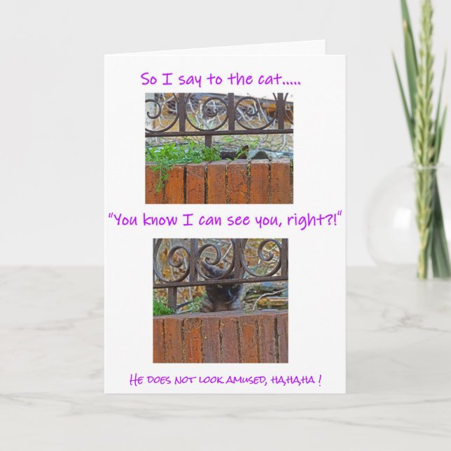 Chat avec carte d'attitude (Devant)