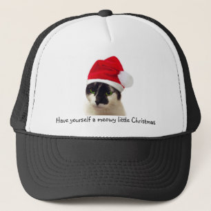 Chat avec Casquette Père Noël