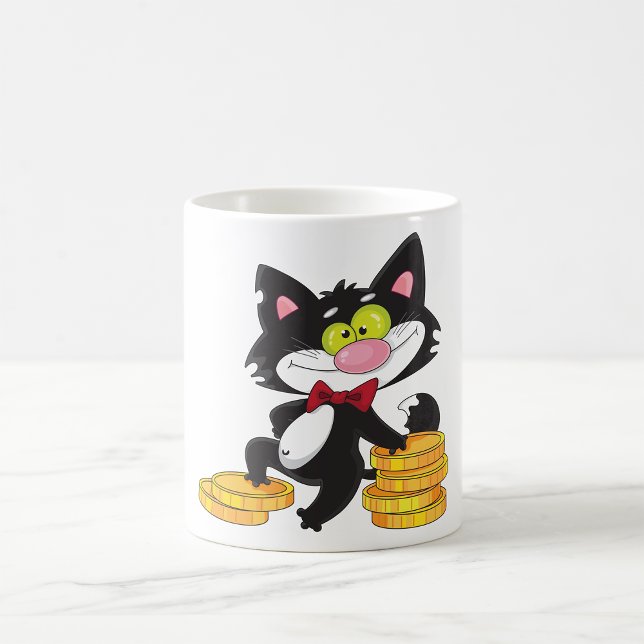 Chat avec de l'argent Mug (Créateur téléchargé)