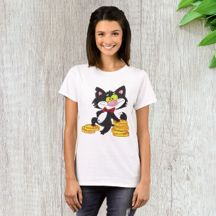 Chat Avec De L'Argent T-shirt Femme