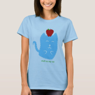 Chat avec la pomme sur le T-shirt principal