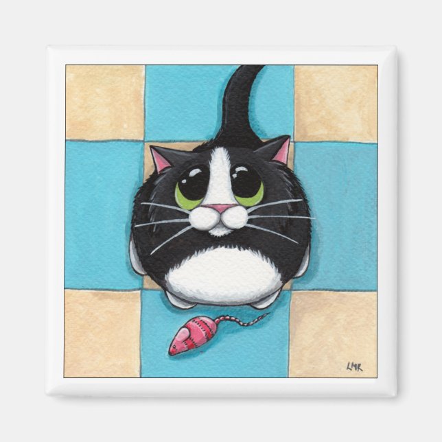 Chat avec Magnet de la souris de jouets (Devant)